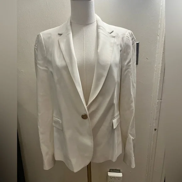 Zara Elegant White Women's Blazer Size L - Picture 1 of 6